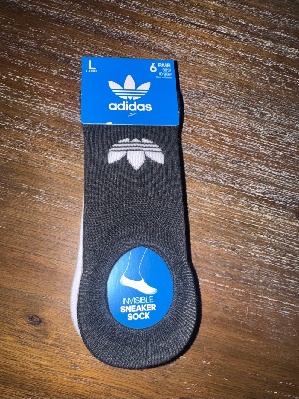 adidas No-Show Invisible Sneaker Socks 6-pair